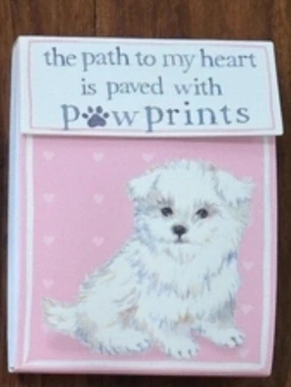 MOLLY & REX POCKET NOTEPAD PAW PRINTS MALTESE